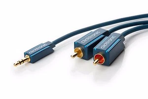 7,50m Clicktronic Casual MP3 Klinke 3,5mm / 2x Cinch Kabel Phono RCA 7,5m - Picture 1 of 2