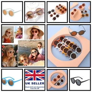 Kids/Children ROUND Classic Sunglasses Boys Girls Party Summer Glasses Eyewear - Picture 1 of 11