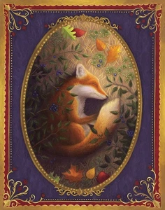 Sleeping Fox Art Print by Gina Matarazzo 9 x 12 in. Paper Size New Unframed - Picture 1 of 1
