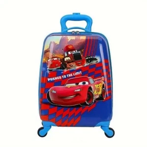 Disney Cars McQueen 18" Trolley Suitcase – Kids Carry-On Travel Luggage Bag BOYS - Picture 1 of 5