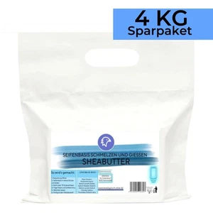 4KG  Sheabutter - Glycerinseife Rohseife Seifenbasis zum Seifengießen Basisseife - Bild 1 von 9
