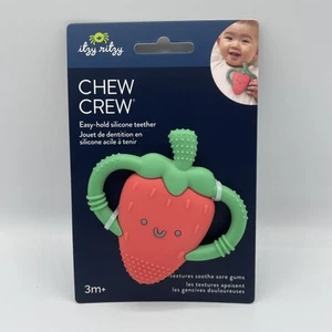 Itzy Ritzy Chew Crew - Strawberry! - Silicone Teether - Free Same Day Shipping!! - Picture 1 of 2