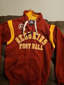 Felpa/giacca Washington Redskins/Commanders cucita full zip NFL APPAREL/GIII Med  - Foto 1 di 20