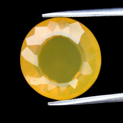 💎 Ópalo amarillo natural semiredondo de 7,98 quilates VS - Piedra preciosa de África Foto 1 de 4