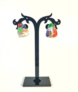 Sobral Preterito Perfeito Fresh Reserva Inclusion Artist Made Post Earrings - Picture 1 of 6