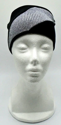 Nike Headband Reflective Wide Adult Knit Fleece Black/Grey/Silver - Image 1 of 4