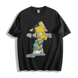Bart Simpson Adidas T-Shirt - Bold Streetwear Design Unisex Tee - Picture 1 of 34
