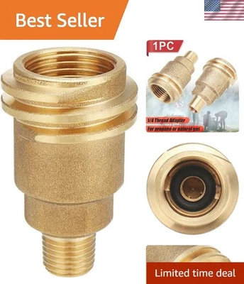 Adaptador de manguera de propano seguro y duradero con accesorios macho de 1/4" para varios tanques Foto 1 de 4