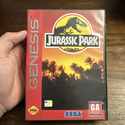 Jurassic Park (Sega Genesis, 1993) W Poster - Tested - Authentic - Image 1 of 4