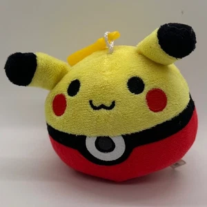 Pokemon Pikachu Plush Ball Clip On Keychain Cute Character Toy Stuffed Gamer - Picture 1 of 7