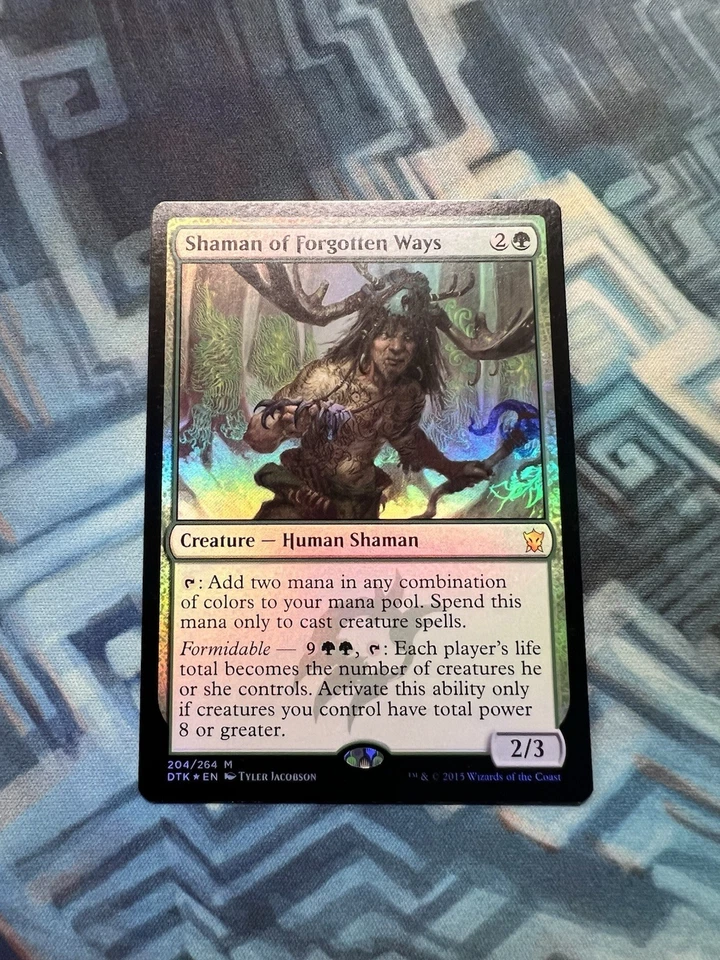 MTG Foil Shaman of Forgotten Ways NM-/EX+ Dragons of Tarkir - Image 1 of 4