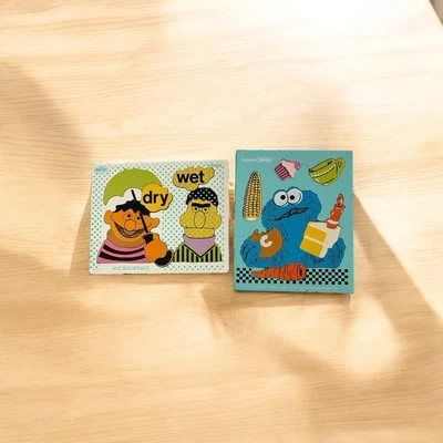 Rompecabezas de madera vintage de Plaza Sésamo - Juego Cookie Monster-Bert & Ernie (2) Foto 1 de 3
