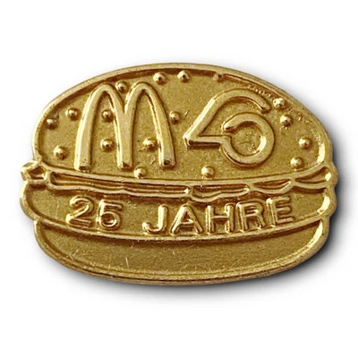 McDonald’s Pin Gold Hamburger LA 10 Jahre Service Award Metal Lapel Pin - Image 1 of 4