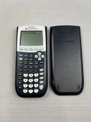 Texas Instruments TI-84 Plus Graphing Calculator w Slip Cover Tested Working - Image 1 of 2