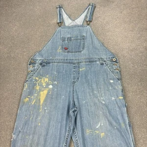 Dickies Dungarees Womens 42x27 Blue Bib Overalls Workwear Denim Carpenter Lady - Picture 1 of 11
