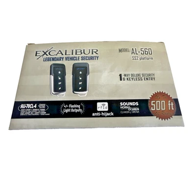 New Complete Excalibur AL560 Deluxe Keyless Entry Car Alarm  No Remotes Included - Image 1 of 4