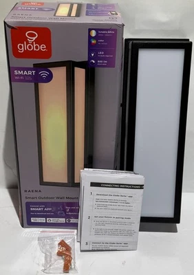 Globe Electric 13.78-in H Matte Black Hardwired Smart LED Outdoor Wall Light - Image 1 of 4