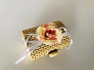 Round Bamboo Wedding Favour Boxes (pack of 6) - Picture 1 of 4