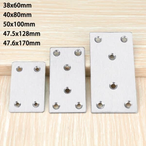 Stainless Steel Flat Brackets Straight Sheet Flat Repair Bracket Fixing Mending - Picture 1 of 14