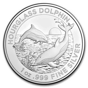 2024 Australia 1 oz Silver $1 Hourglass Dolphin BU - Picture 1 of 2