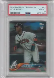 2018 Topps On Demand 3D #82 Ozzie Albies Braves RC Rookie PSA 10 GEM MINT - Picture 1 of 1