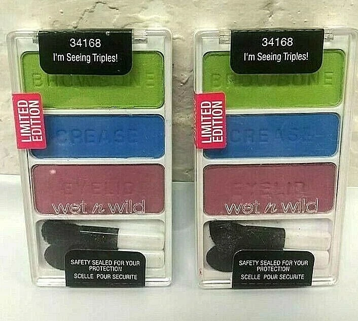 Wet N Wild Lmtd Ed Eye shadow Palette 34168 I'm Seeing Triples .12oz Ea 2pcs - Image 1 of 1