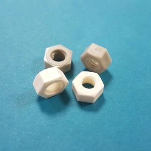 Polypropylene Plastic Hex / Hexagon Nuts / Fasteners Fit Screws Thread M6 - Picture 1 of 4
