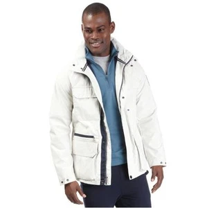 New NAUTICA WHITE HOODED ANORAK JACKET size L  - Picture 1 of 7