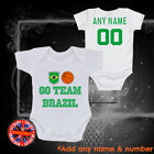 Brazil Personalised Basketball Babygrow Romper, Gift Boys Girls Sports