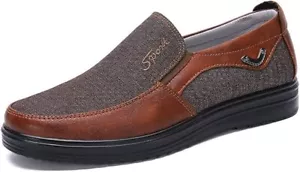 Asifn Para hombres Mocasines Informales Sin Cordones Zapatos de Vestir Caminar Cuero Suave Ligero - Imagen 1 de 6