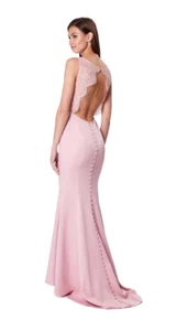 Jarlo Bridesmaid dress size 12 Pink / Nude / Maxi / Fishtail - Picture 1 of 6