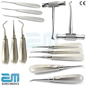 Dental Tooth Extraction Winter Cryer Coupland Warwick Root Elevators 13Pcs Set - Picture 1 of 12