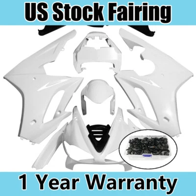 Unpainted White ABS Fairing Kit + Bolts For Triumph Daytona 675 2009-2012 - Imagem 1 de 4