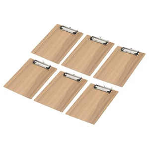 Wooden Clipboard for 5.83"x8.27" Paper, 6pcs A5 Letter Size Cherry Wood Texture - Picture 1 of 6