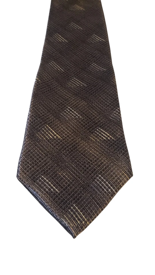 ZYLOS George Machado Corbata Cuello Hombres Gris Negro Estampado Geométrico Traje de Negocios Trabajo Foto 1 de 4