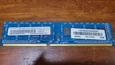 Ramaxel 4GB 1Rx8 PC3L-12800U-11-11-A1 RMR5030MN68F9F-1600 Desktop RAM DDR3 - Image 1 of 2