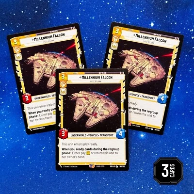 3x Millennium Falcon Star Wars Unlimited Piece of Junk #193 SWU SOR PLAYSET - Image 1 of 2