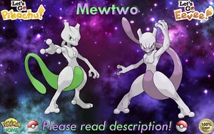 ⭐Shiny/Non-shiny Mewtwo 6IV XL⭐Pokémon Let's Go Pikachu/Eevee HOME (💯Legal) - Picture 1 of 25
