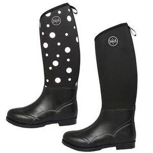 Ladies Neoprene Muck Boot Long Waterproof Riding Walking Stable Wellington Shoes - Picture 1 of 17