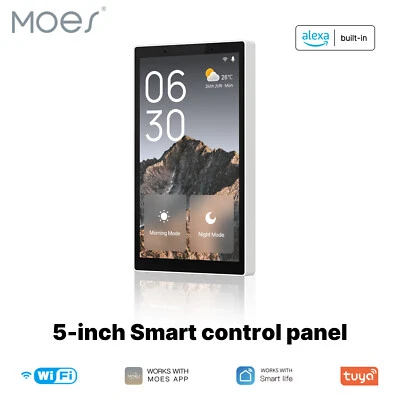 MOES WiFi&Zigbee Smart Switch Touchscreen Panel Alexa Built-in Voice&APP Control - Image 1 of 4