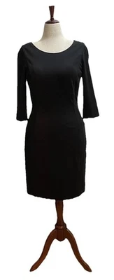 Nuevo con etiquetas Vestido Vaina Antonio Melani Para Mujer Talla 12 Negro Mangas 3/4 Midi Forrado $159 Foto 1 de 4