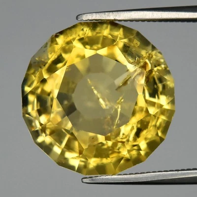 💎 Escapolita amarilla natural corte personalizado 8,48 quilates 13,5 x 13,2 mm - Piedra preciosa de Tanzania Foto 1 de 4