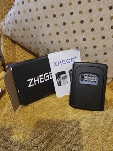 Zhege New Black Key 4 Digit Combination Lock Box Airbnb Security - Picture 1 of 4