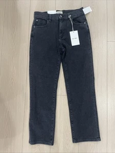 DL1961 Womens Patti Straight High Rise Ankle Jeans Black Sz 26 - Picture 1 of 3