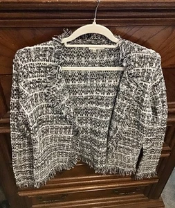 Essentials Sioni Black Tweed Blazer Size M - Picture 1 of 15