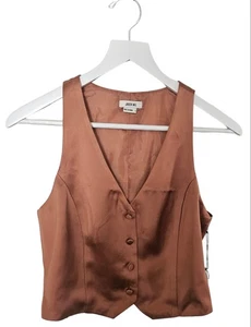 Neu Jason Wu Satinweste Damen rostfarben Größe SMALL $ 200 - Bild 1 von 10