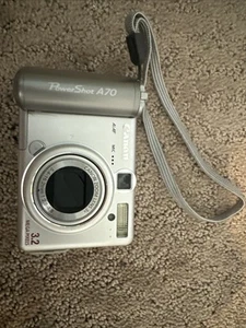 CANON PowerShot A70 3.2MP Compact Digital Camera Silver ~ TESTED ~ Charger - Picture 1 of 3