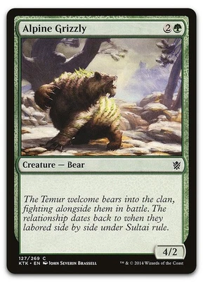 Alpine Grizzly #127 (NM) Khans of Tarkir KTK Magic MTG - Image 1 of 2