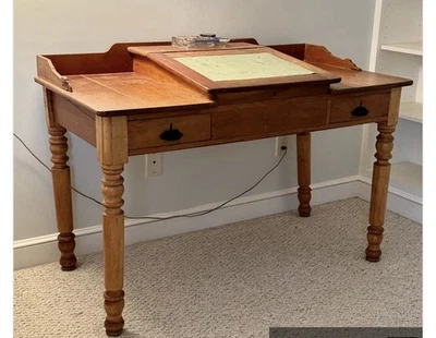 Antique Slant Top Writing/office wood Desk 19th Century Civil War Era - Image 1 of 4