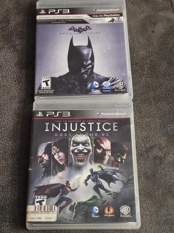 Batman Arkham Origins & Injustice God's Among Us PS3 Game Lot - Image 1 of 4